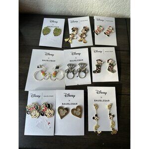 Lot Of 9 Disney x BAUBLEBAR Mickey & Minnie Mouse Earrings Every Holiday Hearts
